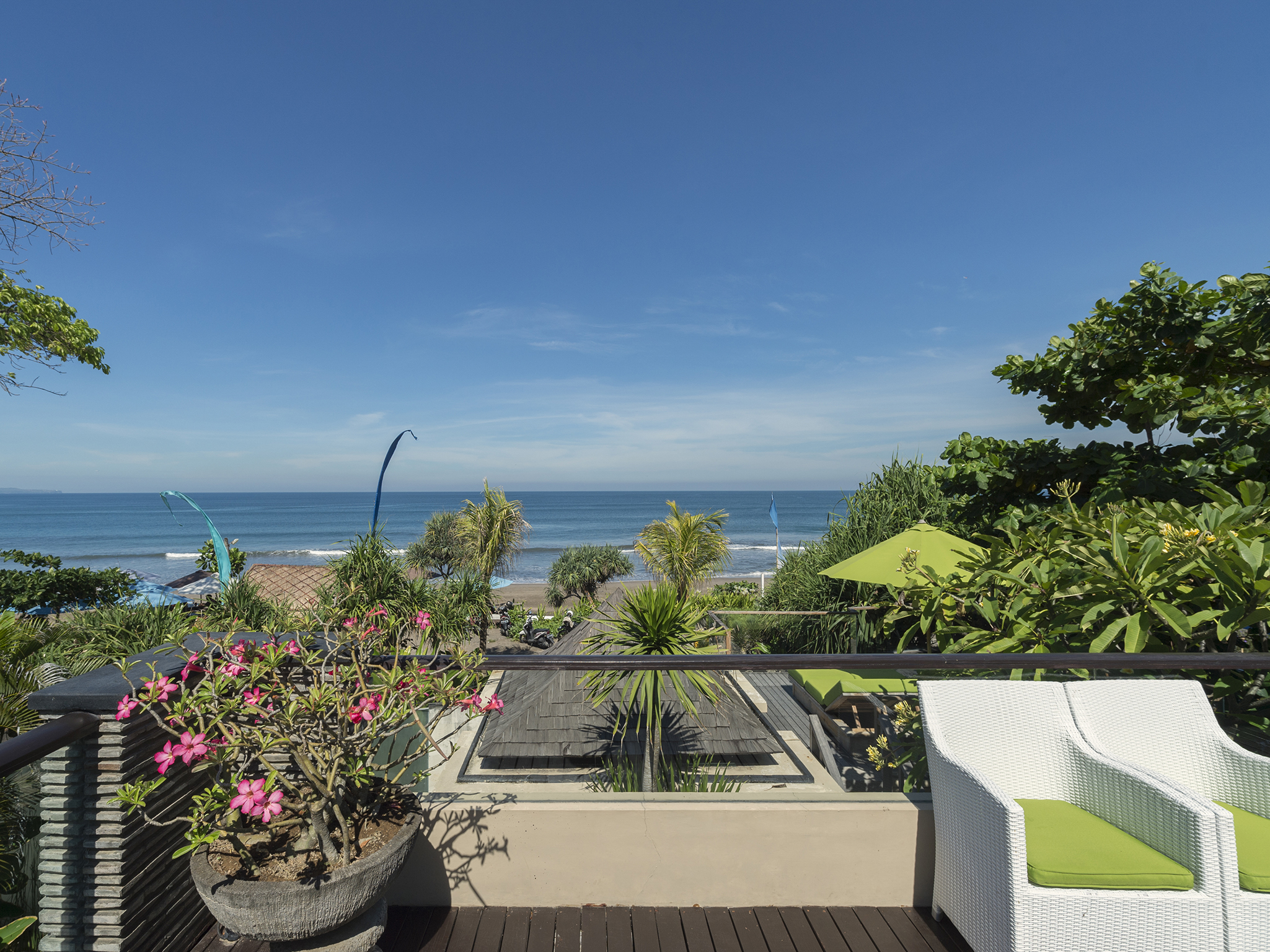 Villa Lega - View of the sea from the second upstairs master bedroom - Villa LeGa, Seminyak, Bali